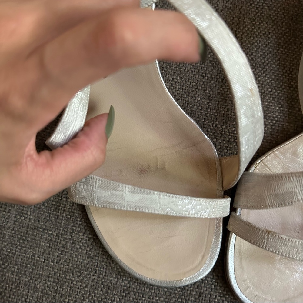 Vintage silver Chanel strappy heels - Picture 8 of 10